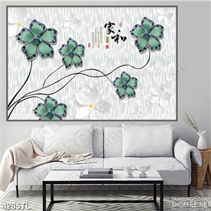 Tranh hoa ngọc xanh lá đẹp