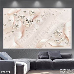 Tranh lụa kim cương điểm xuyến