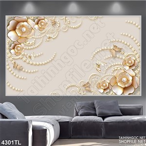 Tranh lụa trang trí hoa văn đẹp