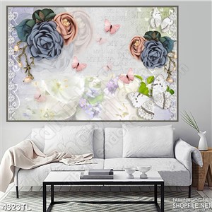 Tranh hoa hồng lụa psd