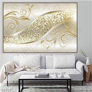 Tranh in tường trang trí hoa văn