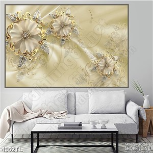Tranh lụa hoa ngọc 4D
