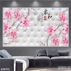 Tranh hoa lan hồng nghệ thuật