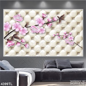 Tranh 3D hoa đào đẹp