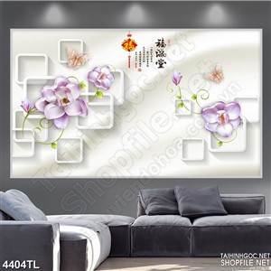 Tranh hoa hồng tím đẹp in uv