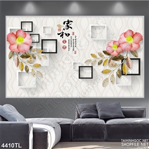 Tranh lụa hoa cam lá vàng đẹp nhất