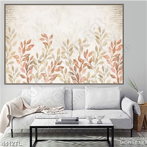 Tranh lụa in lá vàng mùa thu