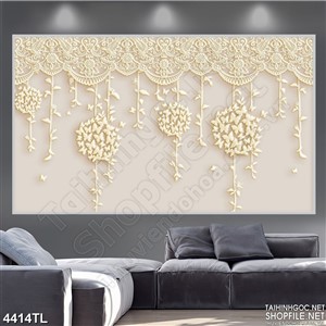 Tranh 3D décor chuỗi bướm