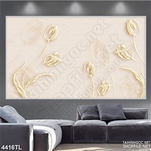 Tranh in tulip đẹp nghệ thuật