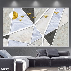 Tranh decor hình khối