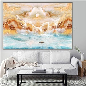 Tranh núi rừng nghệ thuật psd