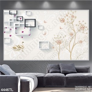 Tranh dán tường cành hoa