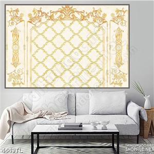 Tranh psd in gạch hoa văn