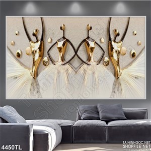 Tranh lụa bale gold