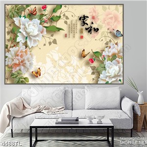 Tranh mẫu đơn giả đá đẹp