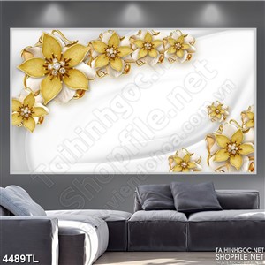 Tranh hoa cúc vàng mới nhất