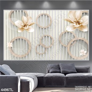Tranh 3D hoa lan điểm xuyến