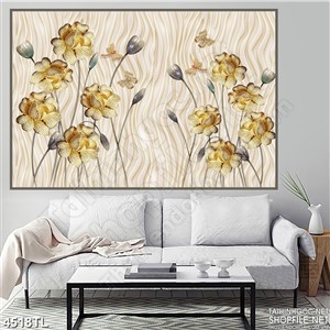 Tranh hoa hồng khảm đá vàng psd