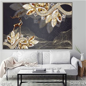 Tranh lụa xám hoa khảm ngọc