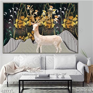 Tranh nghệ thuật chú nai 3D