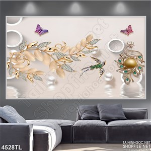 Tranh đẹp hoa và lá psd