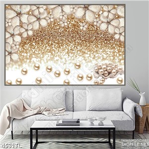 Tranh lụa ngọc trai hoa sống động