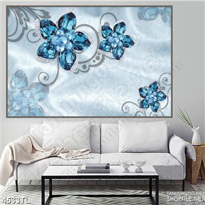 Tranh hoa mai ngọc xanh  in gạch