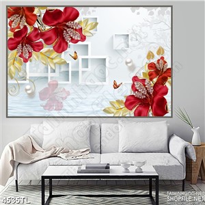 Tranh hoa lụa in uv mới