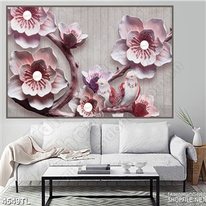 Tranh 3D hoa đào đẹp mới nhất