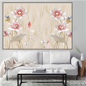 Tranh lụa hoa sen in uv đẹp nhất