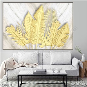 Tranh nghệ thuật lá vàng psd