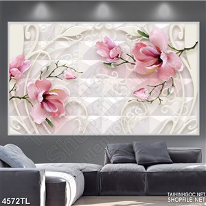 Tranh hoa lan hồng đẹp nhất