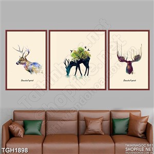 Tranh ghép hươu bộ 3 bảo vệ môi trường