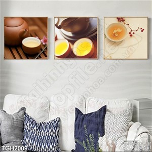 Tranh ghép treo tường bộ ấm trà