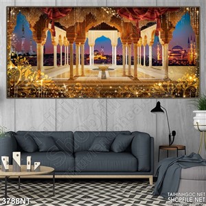 Tranh cung điện sa hoa lộng lẫy treo tường