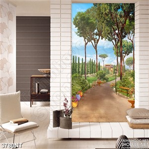 Tranh những con thác bao quanh dòng sông