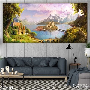 Tranh ngồi nhà đồ sộ trên hòn đảo nhỏ