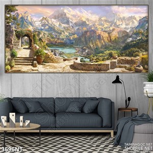 Tranh những dãy núi trùng điệp treo tường