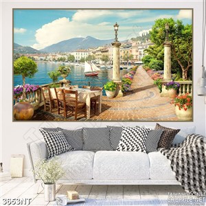 Tranh những tòa lâu đài trong thành phố