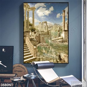 Tranh công trình kiến trúc cổ đại