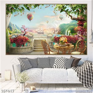 Tranh khung trời huyền ảo trên mặt biển xanh