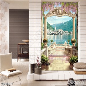 tòa nhà trên bờ biển Hy Lạp