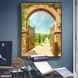 Tranh cánh cổng vững chắc của tòa lâu đài