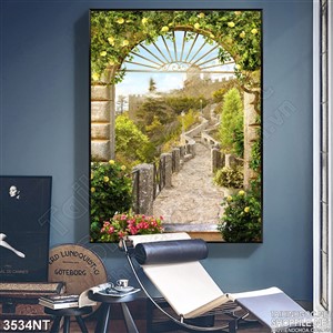 Tranh thiên nhiên thơ mộng trang trí bức tường