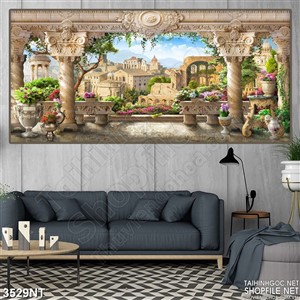 Tranh những lâu đài nguy nga đồ sộ in uv