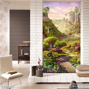 Tranh anh nắng chiếu sáng khe núi