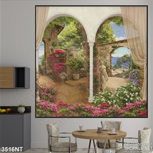 Tranh những cánh cổng đầy hoa tươi