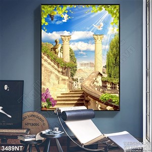 Tranh khung cảnh thơ mộng in uv