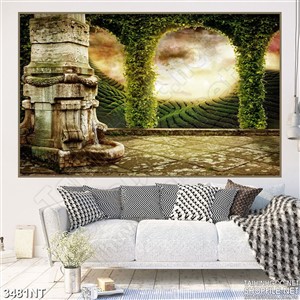 Tranh những cánh cổng phủ đầy lá xanh