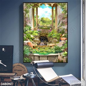 Tranh khu vườn thần tiên trang trí phòng